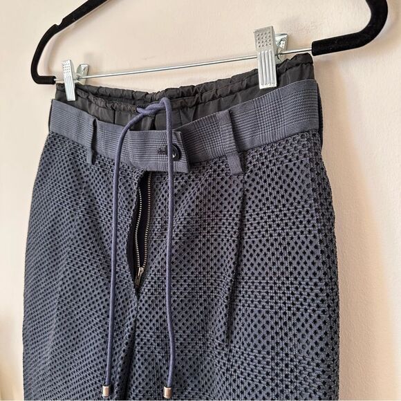 Sacai Perforated Drawstring Tweed Pants Size 1 Small - Picture 3 of 10
